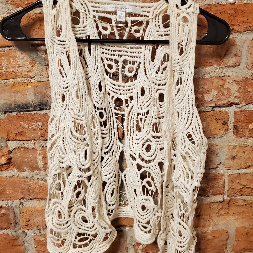 Lauren Conrad Lace Vest festival boho